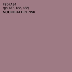 #9D7A84 - Mountbatten Pink Color Image